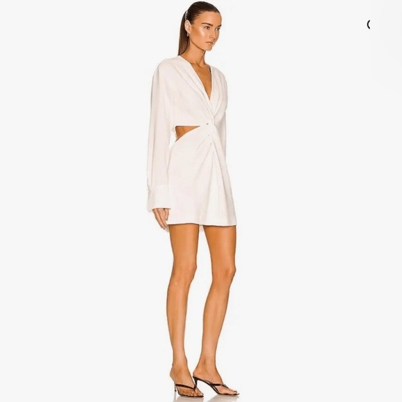 🆕 ALC Zoey Cut Out Mini Dress In White Size 10 - Picture 3 of 14